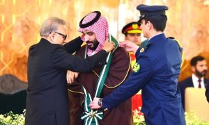 سعودی ولی عہد کیلئے پاکستان کا اعلیٰ ترین سول ایوارڈ