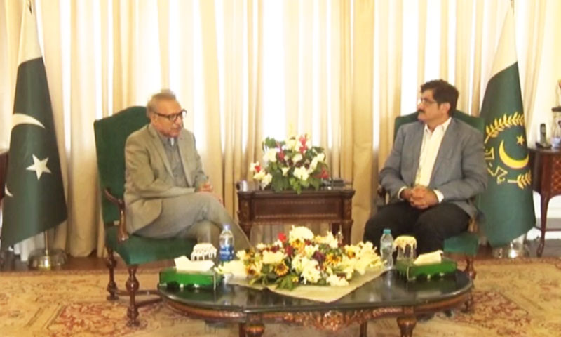 صدر مملکت اور وزیراعلیٰ سندھ کی ملاقات