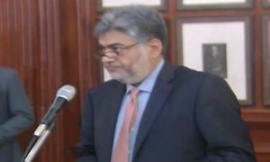 صمصام بخاری نے وزیر اطلاعات پنجاب کا حلف اٹھا لیا