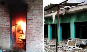 بھارت: فتح پور کے گاؤں میں گئو کشی کے نام پر توڑ پھوڑ،مدرسہ نذرآتش