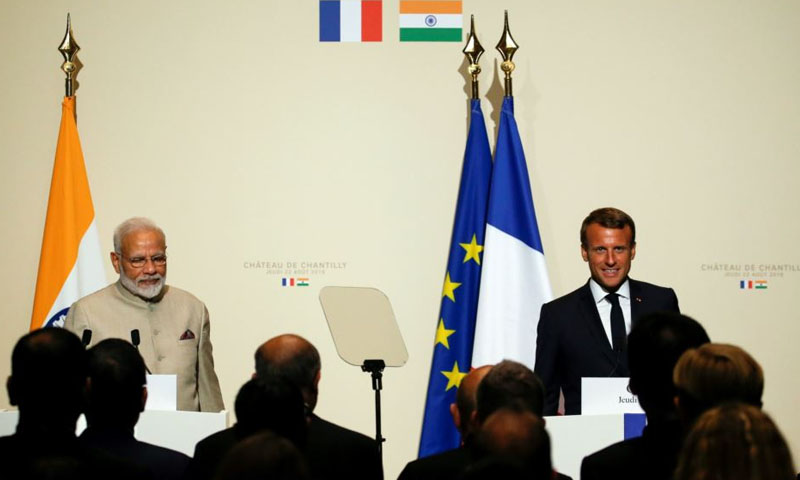 کشمیر کا حل پاکستان اور بھارت مذاکرات کے ذریعے تلاش کریں، فرانس