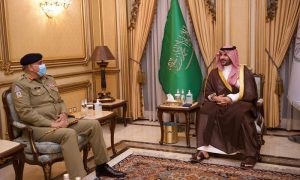 آرمی چیف کی سعودی نائب وزیر دفاع شہزادہ خالد بن سلمان سے ملاقات