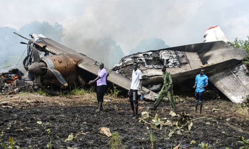سوڈان میں کارگو طیارہ گر کر تباہ، 7 افراد ہلاک