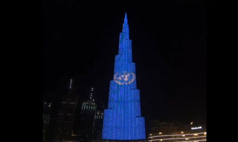 دبئی: برج خلیفہ نیلے رنگ میں کیوں روشن ہوا ؟