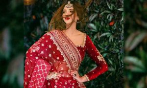 سرخ عروسی لباس میں سونیا حسین کی دلکش تصاویر جاری 