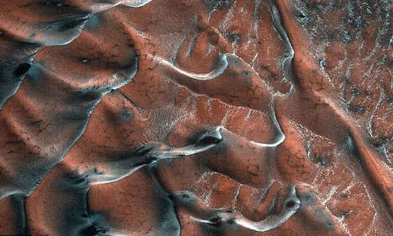 ناسا نے مریخ کے ریتلے ٹیلوں کی تصاویر جاری کر دیں