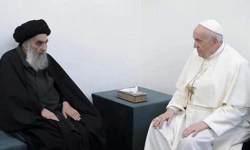 پوپ فرانسس کی آیت اللہ سیستانی، امن کے فروغ پر زور