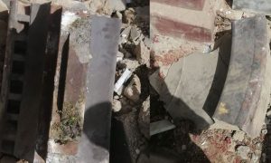 کراچی کے قبرستان میں آسمان سے گرے دھاتی ٹکڑے ؟