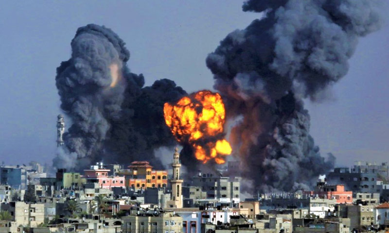 اسرائیل کی ایک بار پھر غزہ پر بمباری