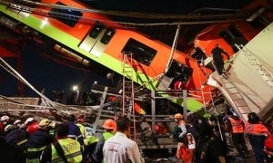 میکسیکو: میٹرو ٹرین کو خوفناک حادثہ، 23 افراد جاں بحق، درجنوں زخمی