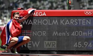 ٹوکیو اولمپکس، ناروے کے کھلاڑی نے اپنا ہی عالمی ریکارڈ توڑ دیا