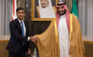 سعودی ولی عہد محمد بن سلمان سے برطانوی وزیر اعظم رشی سونک کی ملاقات