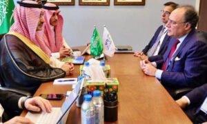 پاکستانی وزیر خزانہ کی سعودی ہم منصب سے ملاقات، دو طرفہ تجارتی تعلقات پر تبادلہ خیال