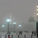 مدینہ منورہ میں گرج چمک کے ساتھ موسلادھار بارش، سردی کی شدت میں اضافہ