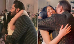 ہانیہ عامر کی فہد مصطفیٰ اور توثیق حیدر کے گلے لگنے کی ویڈیو وائرل